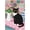 500 PCS, variant on 500 Piece Jigsaw Puzzle, Black and White Cat on Table with Flowers, Realistic Animal Floral Art, Relaxing Brain Teaser Family Game Night Puzzle, 20.5" x 15"