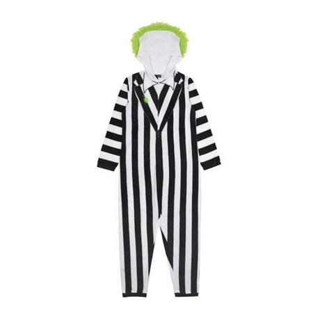 

Beetlejuice 853923-large BeetleJuice Hooded Union Suit - Large