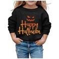thumbnail image 2 of Huowey Toddler Printed Child Sweatshirt Children Long Sleeve Crew Neck Tops Autumn Casual Loose Pullover Cozy Dailywear, 12-14 Years, 2 of 3
