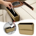 thumbnail image 2 of Car Seat Gap Filler Organizer, Leather Car Seat Storage Box, Between Seats Organizer for Phones, Keys, Sunglasses, No-Drill Car Console Side Pocket for Most Vehicles (Size/Colour as Pictured), 2 of 7