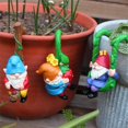 thumbnail image 6 of 3Pcs Garden Gnomes Statue,Resin Swing Gnomes Figurines,Miniature Full Color Flower Pot Gnome Hugger Decorations,Fairy Pot Buddy,Cute Dwarf Pot Hugger Figurines,Outdoor Swing Sculptures, 6 of 9