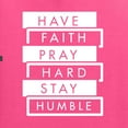 thumbnail image 6 of Wild Bobby, Have Faith Pray Hard Stay Humble Inspirational/Christian Unisex Graphic Hoodie Sweatshirt, Neon Pink, 3X-Large, 6 of 6