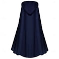 thumbnail image 4 of YOIAVAIOY Renaissance Medieval Gothic Halloween Cloaks for Men Hooded Full Length Front Tie Cape Costume Party Outerwear Navy S, 4 of 7