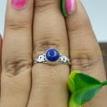 thumbnail image 3 of Lapis Lazuli Pure 925 Sterling Handmade Promise Blue Stone Ring Christmas Gift Jewelry For Women, 3 of 5