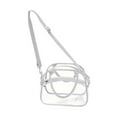 thumbnail image 2 of Bolso de hombro Bolso de mano Correa ajustable Paquete PVC con bolsillo frontal Bolso transparente Cruzado Gris, 2 of 9