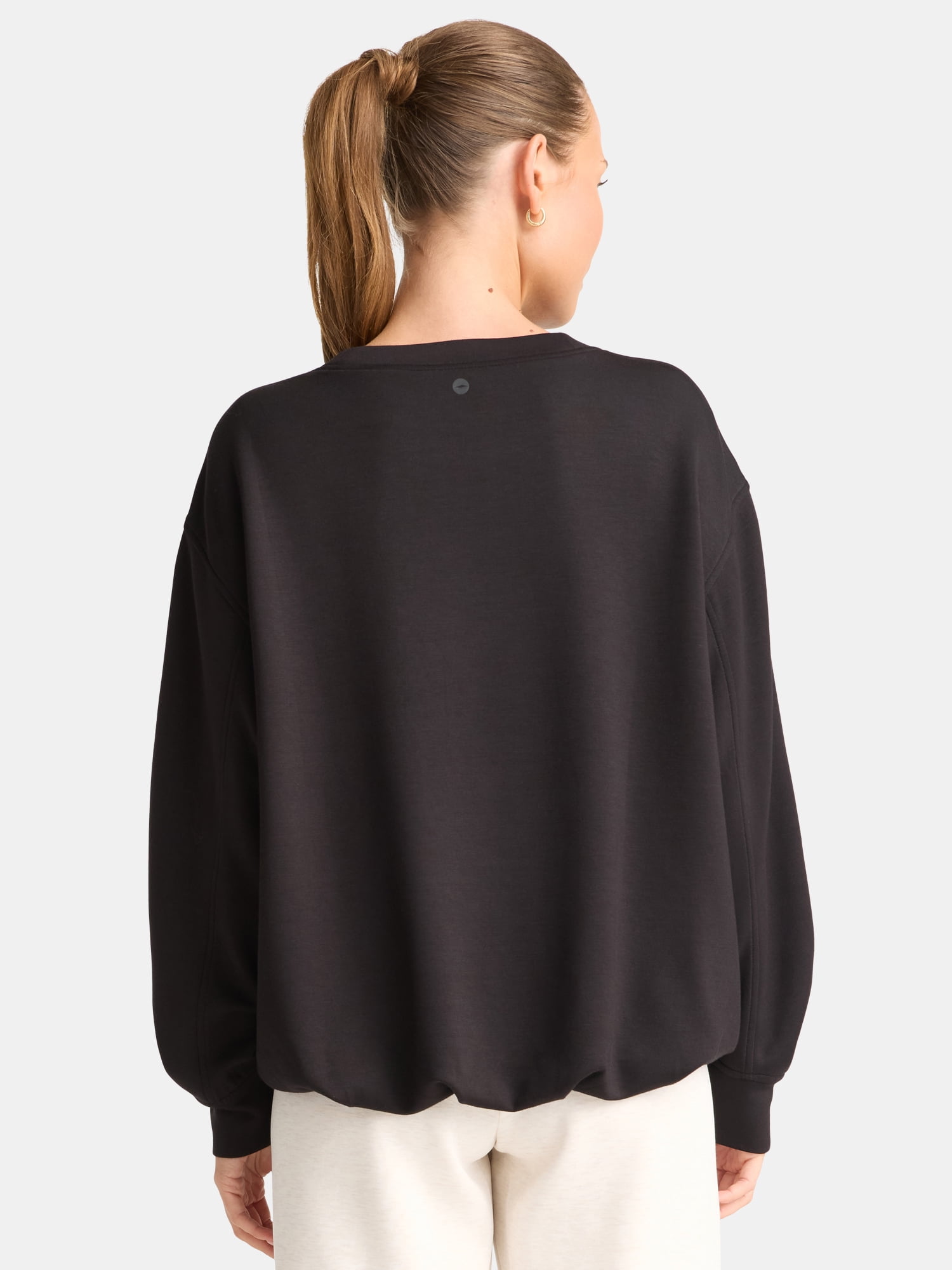 Avia Women's Knit Bubble Top with Long Sleeves, Sizes XS-XXXL