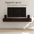 thumbnail image 6 of POVISON 63" Minimalist Floating TV Stand for 50" TV, Fully Assembled Wall Mounted Media Console with 3 Flip-Down Cabinet Doors, Modern Space Saving Entertainment Center – Walnut & Black, 6 of 12