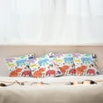 thumbnail image 7 of Ambesonne African Throw Pillow Cover 4 Pack, Wild Animals Floral, 18", Multi, 7 of 7