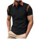 thumbnail image 2 of pstuiky Camisa de manga corta para hombre, Camisa informal de color liso con cuello vuelto y manga corta de cedro para hombre ropa de hombre xxl, 2 of 7