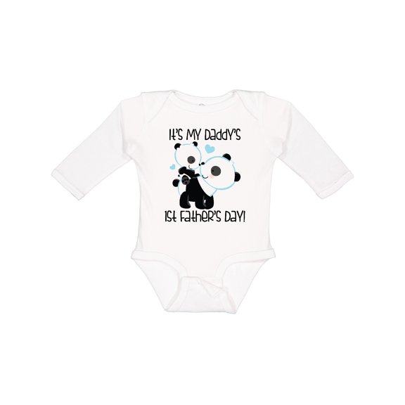 Inktastic My Daddy's 1st Fathers Day Boys Long Sleeve Baby Bodysuit