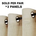 thumbnail image 2 of H.VERSAILTEX Elegant Natural Linen Sheer Curtain Panels, Energy Saving Privacy Protection Nickel Grommet Window Panels / Drapes for Bedroom / Living Room, 2 Panels, 52x108-Inch, Butter, 2 of 6