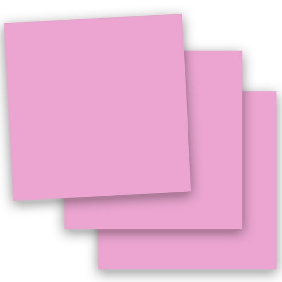 Popular PINK COTTON CANDY 12X12 (Square) Paper 65C Lightweight Cardstock - 50 PK -- Econo 12-x-12 Large size Card Stock Paper - Professional and DIY Projects
