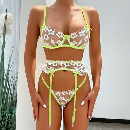 

Quealent Lingerie For Women Plus Size Women Lingerie Lace Nightgown Mesh Chemise Boudoir Nighty Teddy Lingerie Yellow S