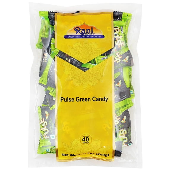 Rani Pulse Green Candy 7oz (200g) Individually Wrapped ~ Indian Tasty Treats | Vegan | Gluten Friendly | NON-GMO | Indian Origin
