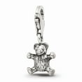 thumbnail image 1 of Fancy Bead White Sterling Silver Themed 21.82 mm 8.18 Reflections Teddy Bear Click-On For Bead, 1 of 3