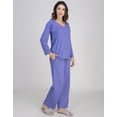 thumbnail image 3 of Moomaya Women's V-Neck Sleepwear - Soft & Cozy Viscose Jersey Pajama Set, 3 of 8