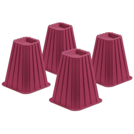 Honey Can Do Plastic Bed Risers, Multicolor (Set of 4)