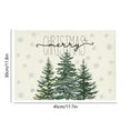 thumbnail image 3 of Christmas Tree & Snowflake Placemats – 12x18" Winter Holiday Table Mat, Washable Polyester for Kitchen, Dining Room, Party Decoration, 3 of 5