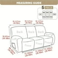 thumbnail image 4 of Lavish Cover Stretch Recliner Sofa Cover, Non-Slip Slipcovers for Recliner Sofa, Washable Furniture Protector with Pocket & Elastic Bottom for Kids Pets, 3 Seaters, Dark Gray, 4 of 9
