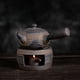 thumbnail image 1 of Tetera de cerámica gruesa para calentar té, estilo antiguo, hecha a mano, juego de té de cerámica para hervir, juego de té de kung fu, 1 of 5