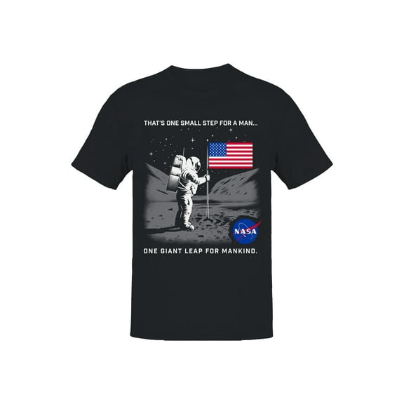 Officially Licensed NASA Moon Landing Astronaut Poster Men's T-shirt