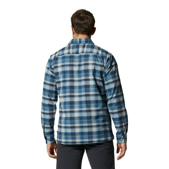 Mountain Hardwear Men's Standard One Long Sleeve Shirt, Light Zinc Another Voyage Plaid, Medium