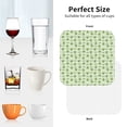 thumbnail image 6 of Yiaed Green Avocado Print Leather Coasters for Drinks - Cup Coasters Coffee Table Kitchen Table Bar, Home & Office Gifts Handmade Drink Coasters-Square, 6 of 6