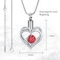 thumbnail image 2 of Crystal Heart Urn Necklace for Ashes - Memorial Cremation Jewelry for Ashes,Forever in My Heart Urn Locket for Ashes Stainless Steel Urns Pendant Keepsake Jewelry, 2 of 7