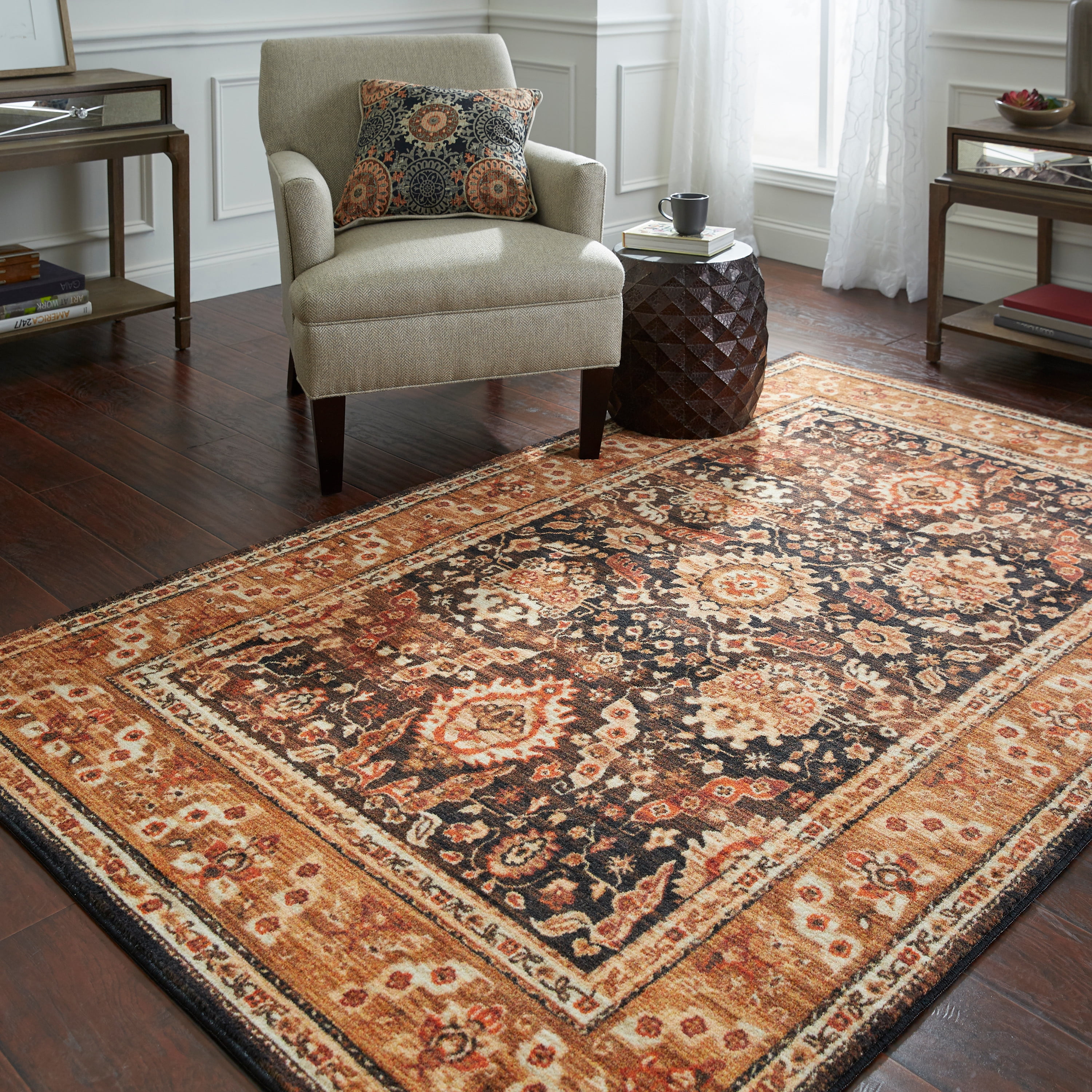 Mohawk Home Prismatic Marshall Brown Traditional Floral Precision