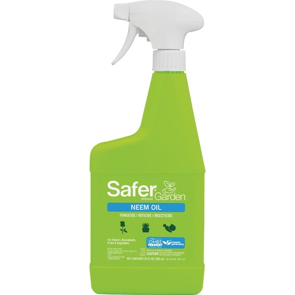 Safer 5180-6 Neem Oil Ready-to-Use Brand Fungicide, 1 Pack