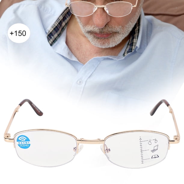 Gafas Multifocales Gafas Presbitópicas Presbitópicas Blue Blue Bloqueo De Lentes De Lectura Para Hombres Mujeres+150 Marco De Oro