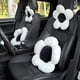 thumbnail image 2 of Reposacabezas de coche suave, almohada para el cuello, soporte lumbar, cojín de cintura, respaldo del asiento del conductor, cojín de coche, soporte de cintura para conducción, transpirable, 2 of 5