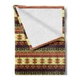 thumbnail image 2 of Tribal Soft Flannel Fleece Throw Blanket, Traditional Arrow Triangles Flying Birds with Roses Colored Borders, Cozy Plush for Indoor and Outdoor Use, 50" x 70", Multicolor, by Ambesonne, 2 of 5