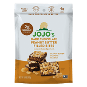 JOJO's Chocolate Guilt-Free Dark Chocolate Peanut Butter Filled Bites, 3.9 oz