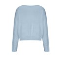 thumbnail image 4 of AherBiu Womens Long Sleeve Tops Winter Knitwear Pullover Tops Crewneck Sweaters Blouse Solid Color, 4 of 7