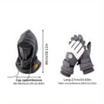 thumbnail image 5 of MesaSe Winter Warm Unisex Hat and Gloves Set - Soft Polyester Drawstring Ear Warmer Face Mask  Cold Proof Fitted Knit Fabric  Machine Washable  Essential for Cycling  Outdoor  Fishing  Tr, 5 of 5