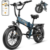 Jasion Hunter Pro Electric Bike for Adults, 1000W Folding Ebike with 48V 15AH Removable Battery, 20" x 4.0 Fat Tire Foldable Electric Bicycle, 80 Miles Range, App Control, UL 2849