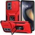 thumbnail image 1 of Funda para GANGXUN Motorola edge 5G 2024 - Soporte metálico, Función magnética, Rojo, 1 of 5
