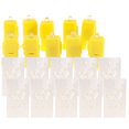 thumbnail image 3 of Luces De Té Sin Llama Decorativas Para Que Parpadean De Tealight Con 10 Bolsas De Luminarias Extraordinarias Doble corazón Macarena Vela LED con bolsas luminosas, 3 of 8