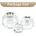 thumbnail image 5 of Juego de 3 portavelas de bola de cristal, portavelas de cristal transparente, candelabro para boda, cena, mesa, dormitorio, decoración, regalo, fiesta, meditación ER, 5 of 5