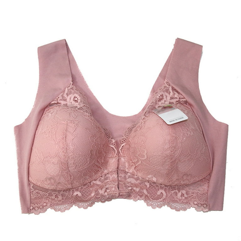 Front Closure Bra With Floral Lace Lift Stretch 5d Shaping Seamless
