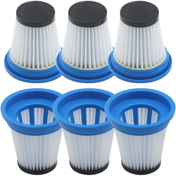 6 Pack 520280 Replacement Vacuum Filter for Kenmore DS1030, DS1020 Cordless Stick Vacuum Lightweight Cleaner, Washable and Reusable HEPA Filters Compatible with Kenmore