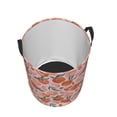 thumbnail image 2 of KLL Painting Peach Waterproof Foldable Laundry Hamper Bucket with Handles for Storage Bin,Kids Room,Home Organizer (Small ), 2 of 7