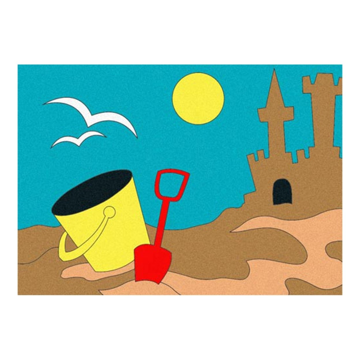 Kids Craft Activity Peel N Stick Sand Art Board 1 At The Beach