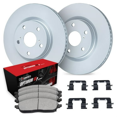 R1 Concepts Carbon Coated Disc Brake Rotor Set with Optimum Oe Pads and Hardware WDUH1-63265