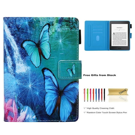 Dteck Flip Case For Kindle Paperwhite 6", PU Leather Folio Folding Smart Stand Cover Auto Wake/Sleep Magnetic Closure For All-New Amazon Kindle Paperwhite All Generations, Butterfly