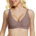 thumbnail image 4 of ZJXFGS 2PC Seamless Bra Sleep Bras For Women V Neck Sports Bra Comfortable Bras Womens Bras For Older Women Womens Bras Wireless Lounge Bra Comfort Colors Women Jelly Bras For Women Jelly Bra, 4 of 9