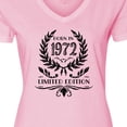thumbnail image 4 of Inktastic Born in 1972 Limited Edition Women's V-Neck T-Shirt, 4 of 5