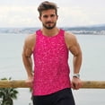 thumbnail image 6 of KLL Rose Red Glitter Print Men's Muscle Gym Workout Stringer Tank Tops Bodybuilding Fitness T-Shirts Tank Tops Men-4X-Large, 6 of 7