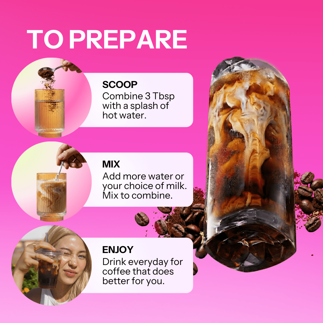 Moment Hot Girl Mushroom Coffee with Collagen Protein & Creatine – Low Acidity Instant Coffee with Chocolatey Notes, Lion’s Mane, Reishi & L-Theanine for Energy, Focus & Mental Clarity – 25 Servings